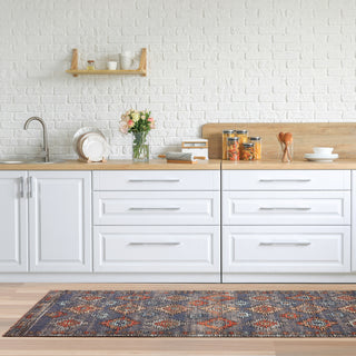 Jaipur Living Polaris Dez POL18 Blue/Orange Area Rug Corner Image