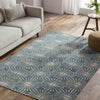 Jaipur Living Polaris Calvary POL53 Blue/Cream Area Rug Lifestyle Image Feature