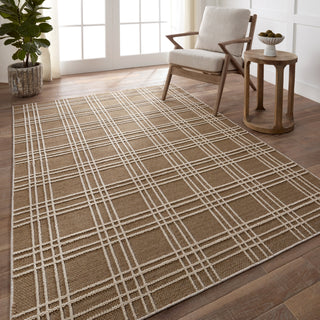 Jaipur Living Paradizo Barrett PRA07 Brown/Cream Area Rug Lifestyle Image Feature