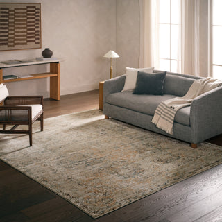 Jaipur Living Patterned Silence Emery PSE02 Gray / Blue Area Rug Room Scene Feature