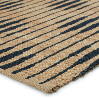 Jaipur Living Raya Atolia RAY01 Natural/Navy Area Rug Corner Image