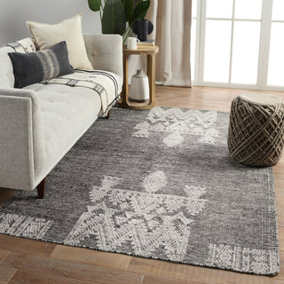 Jaipur Living Rize Torsby RIZ01 Black/Ivory Area Rug Lifestyle Image Feature