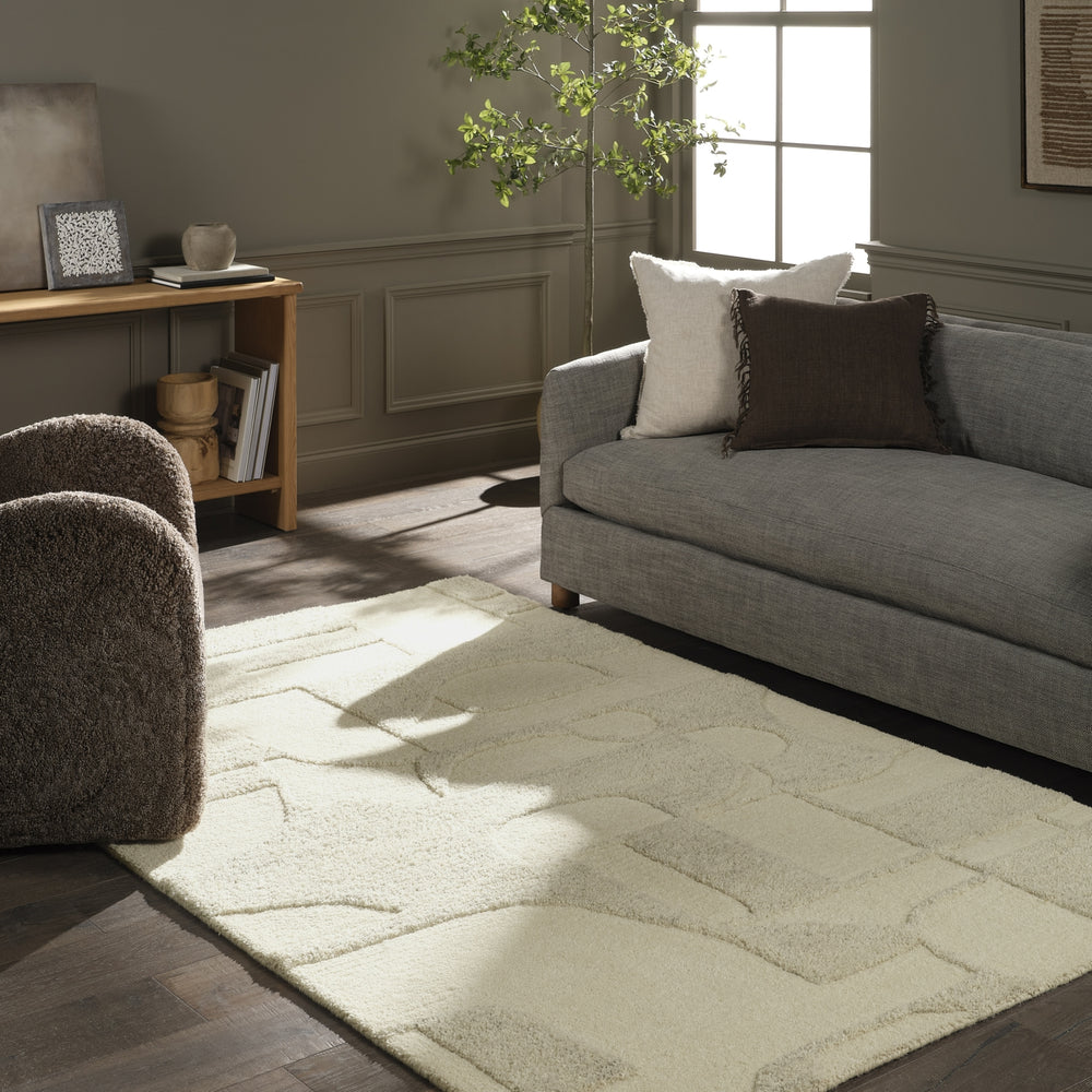 Jaipur Living Reyner Pali RYN04 Tan/White Area Rug Lifestyle Image Feature