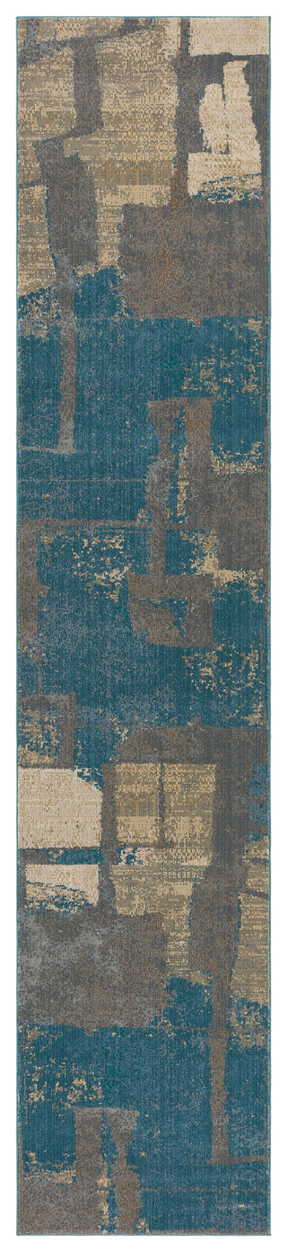 Jaipur Living Sanaa By Nikki Chu Lehana SBC12 Blue/Gray Area Rug Runner Image
