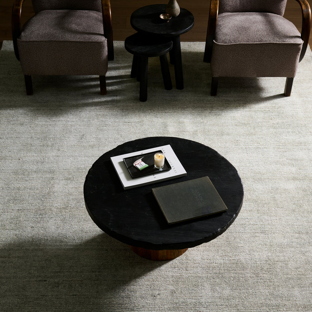 Jaipur Living Soft Horizon Dilwyn SFH02 Gray Area Rug Room Scene Feature