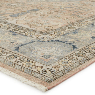 Jaipur Living Someplace In Time Pendulum SPT09 Tan/Blue Area Rug Corner Image