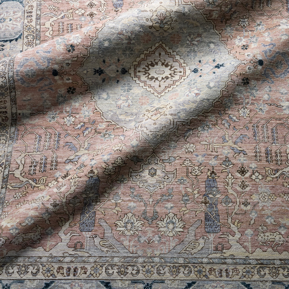 Jaipur Living Someplace In Time Pendulum SPT09 Tan/Blue Area Rug Lifestyle Image Feature