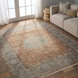 Jaipur Living Someplace In Time Pendulum SPT09 Tan/Blue Area Rug Lifestyle Image Feature