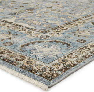 Jaipur Living Someplace In Time Pendulum SPT10 Blue/Brown Area Rug Corner Image