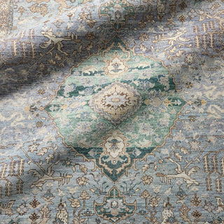 Jaipur Living Someplace In Time Pendulum SPT13 Blue/Gold Area Rug Lifestyle Image