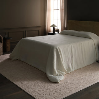 Jaipur Living Serenita Beyza SRE01 White/Tan Area Rug Lifestyle Image Feature 