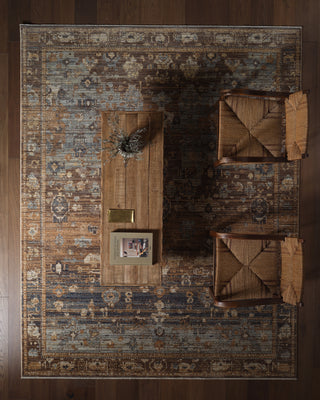 Jaipur Living Stone Meadow Erabia STN02 Brown/Blue Area Rug by Label J Lifestyle Image