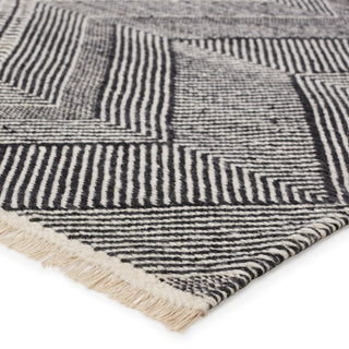 Jaipur Living Satori Galexia STR02 Black/Cream Area Rug Corner Image