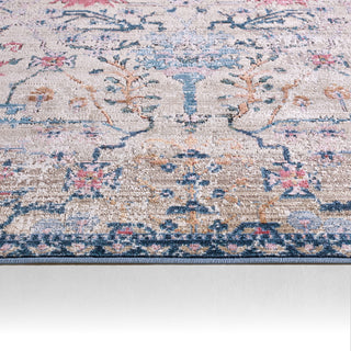 Jaipur Living Swoon Elva SWO11 Tan/Blue Area Rug by Vibe Backing Image