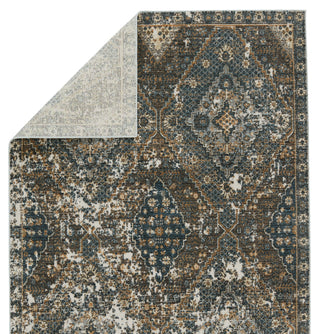 Jaipur Living Swoon Julia SWO18 Blue/Gold Area Rug by Vibe Backing Image