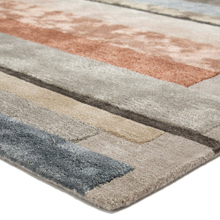 Jaipur Living Syntax Parallel SYN03 Gray/Pink Area Rug Corner Image