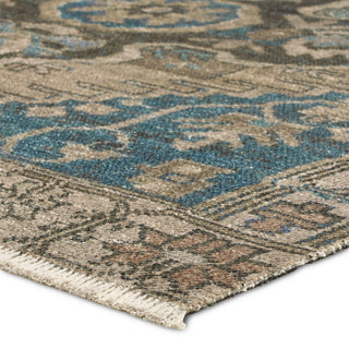 Jaipur Living Todori Adamen TOD06 Brown/Blue Machine Washable Area Rug by Label J Corner Image