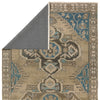 Jaipur Living Todori Adamen TOD06 Brown/Blue Machine Washable Area Rug by Label J Backing Image