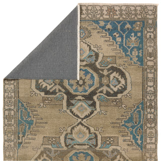 Jaipur Living Todori Adamen TOD06 Brown/Blue Machine Washable Area Rug by Label J Backing Image