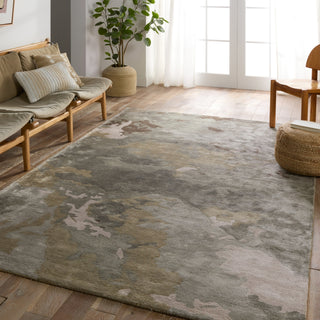 Jaipur Living Transcend Glacier TRD07 Green Area Rug Lifestyle Image Feature