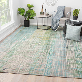 Jaipur Living Unstring Asthai UBV02 Light Gray/Blue Area Rug by Kavi Lifestyle Image Feature