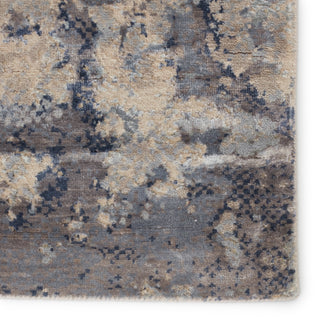 Jaipur Living Unstring Khamaj UBV04 Light Gray/Blue Area Rug Detail Image