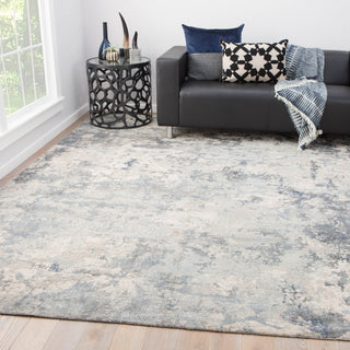 Jaipur Living Unstring Khamaj UBV04 Light Gray/Blue Area Rug Lifestyle Image