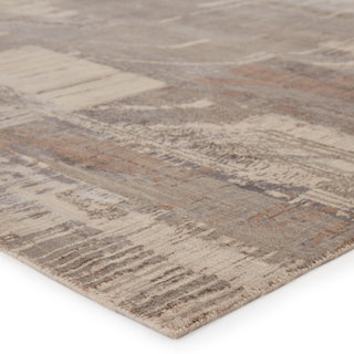 Jaipur Living Unstring by Kavi Storia UBV05 Light Gray/Tan Area Rug Corner Image