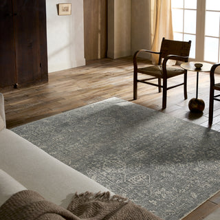 Jaipur Living Vekhea Faiza VEK03 Gray/Blue Area Rug Room Scene Feature