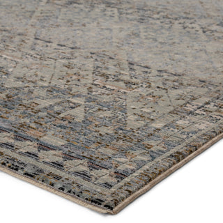 Jaipur Living Valentia Cashel VLN06 Gray/Dark Blue Area Rug Corner Image