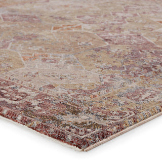 Jaipur Living Valentia Thessaly VLN11 Gold/Maroon Area Rug Corner Image