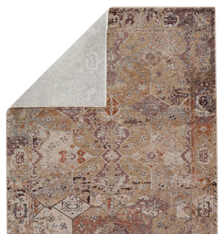 Jaipur Living Valentia Thessaly VLN11 Gold/Maroon Area Rug Backing Image