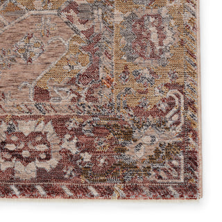 Jaipur Living Valentia Thessaly VLN11 Gold/Maroon Area Rug Detail Image