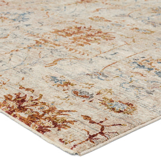 Jaipur Living Valentia Ozella VLN23 Taupe/Red Area Rug Corner Image