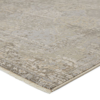 Jaipur Living Vienne Lourdes VNE09 Gray/Cream Area Rug Corner Image