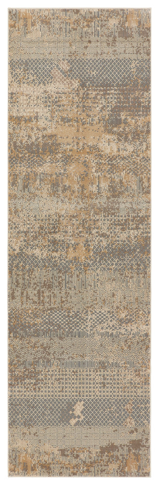 Jaipur Living Vienne Ezri VNE11 Gray/Tan Area Rug Runner Image