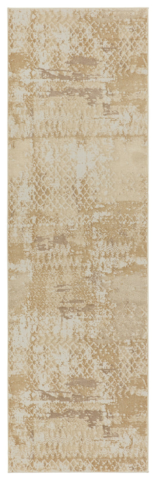 Jaipur Living Vienne Azami VNE15 Gold/White Area Rug Runner Image