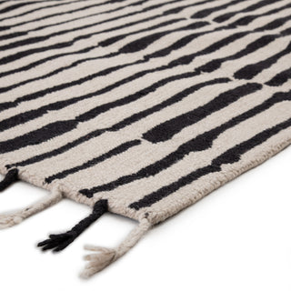 Jaipur Living Vera Saville VNK08 Black/Ivory Area Rug by Nikki Chu Corner Image