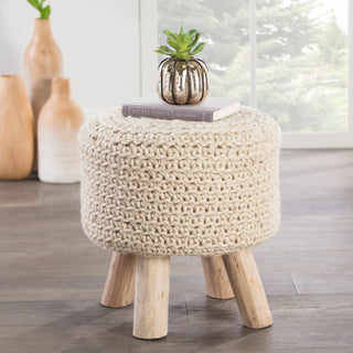 Jaipur Living Westport WES01 Pouf Corner Image