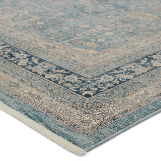 Jaipur Living Winsome Brinson WNO08 Blue/Taupe Area Rug Corner Image