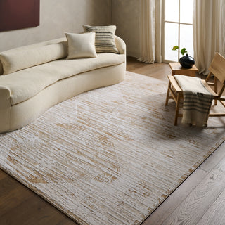 Jaipur Living Zarif Pandra ZAR07 Tan / Beige Area Rug Room Scene 2