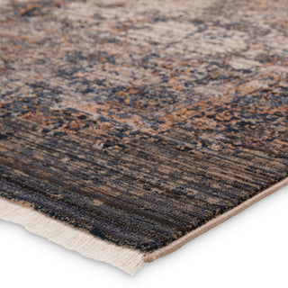 Jaipur Living Zefira Enyo ZFA02 Dark Blue/Gold Area Rug Corner Image