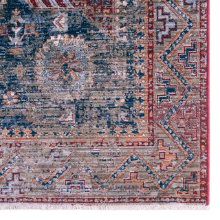 Jaipur Living Zefira Razia ZFA12 Navy/Red Area Rug Detail Image