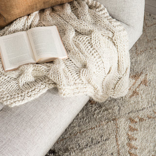 Jaipur Living Zuri Zamunda ZUI05 Cream/Brown Area Rug Main Image