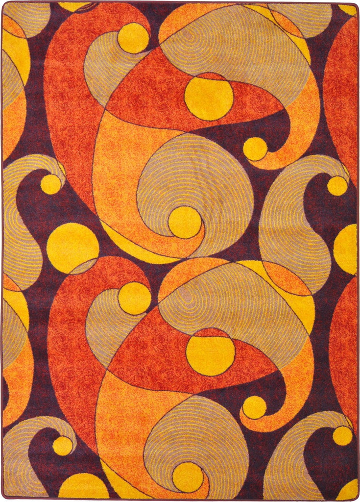 Joy Carpets Kid Essentials Jazzy Orange/Purple Area Rug