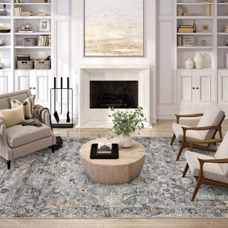 Dalyn Jericho JC4 Silver Area Rug Lifestyle Image Feature