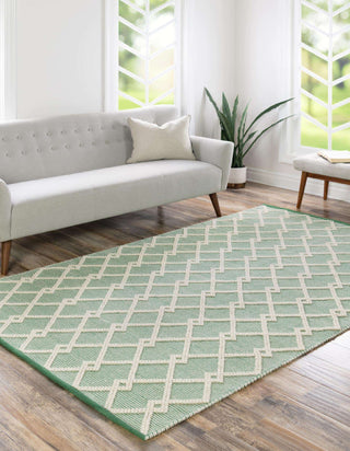 Unique Loom Dorset RET-JZM2 Mint Green Area Rug by Jill Zarin