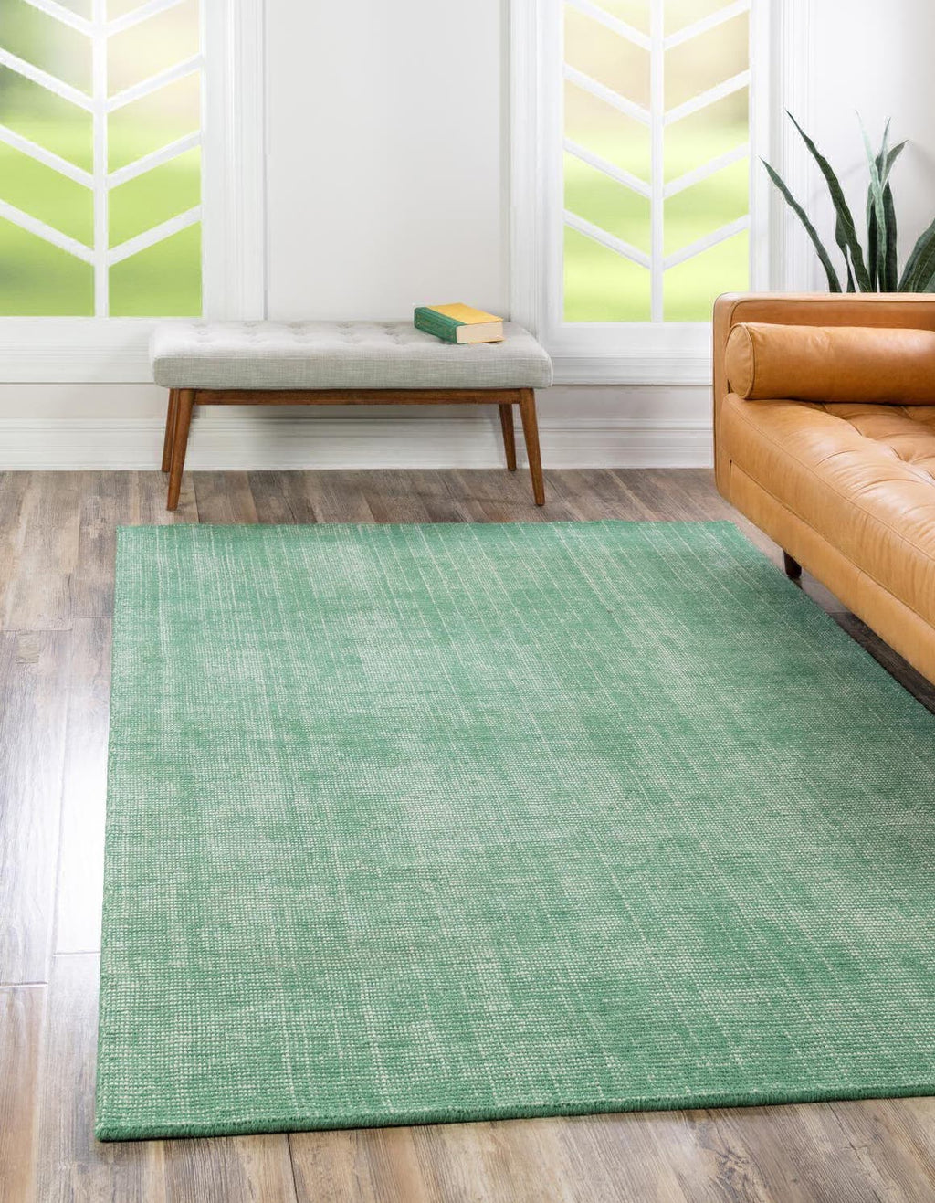 Unique Loom English Manor RET-JZEM1 Green Area Rug by Jill Zarin 10' X 10' Square Lifestyle Image Feature
