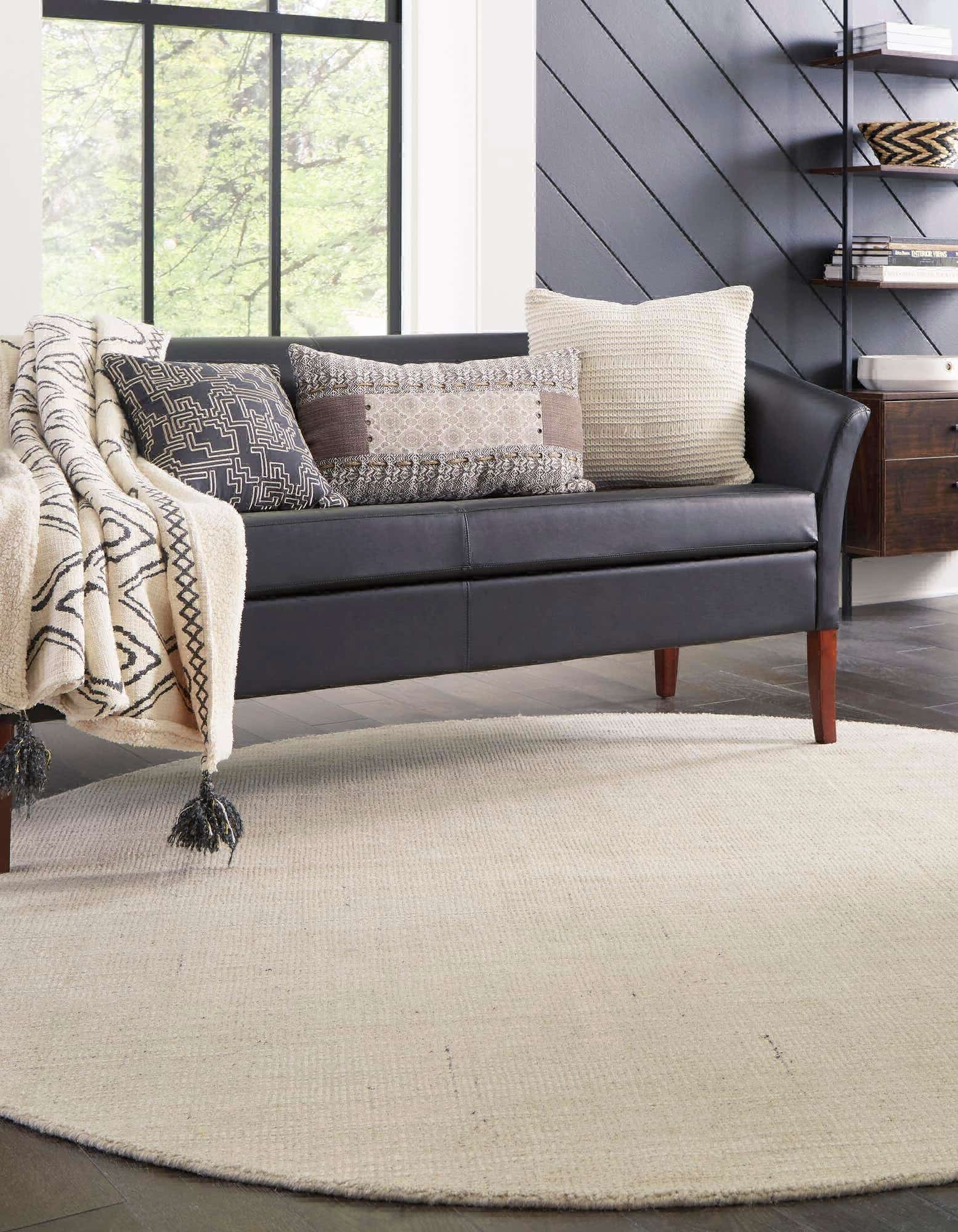 Vanilla Rug Unique Loom English Manor RET-JZEM1 Vanilla Bean Area Rug by Jill Zarin ...
