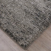 Feizy Jameson 39R8F Gray/Black Area Rug Corner Image with Rug Pad